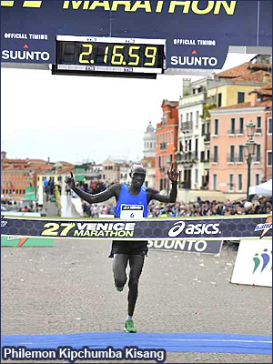 Venezia Venicemarathon 2012 arrivo primo